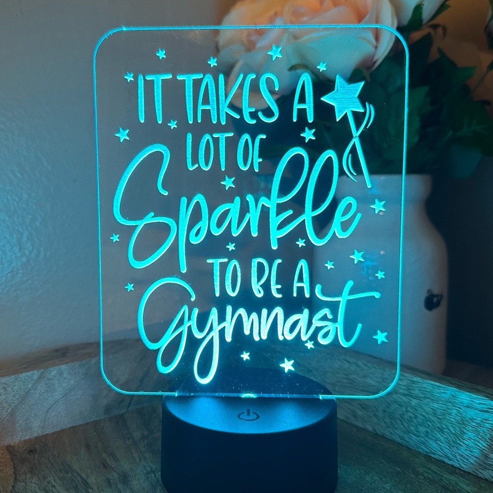 Personalized LED Nightlight It takes a lot of Sparkle to be a Gymnast